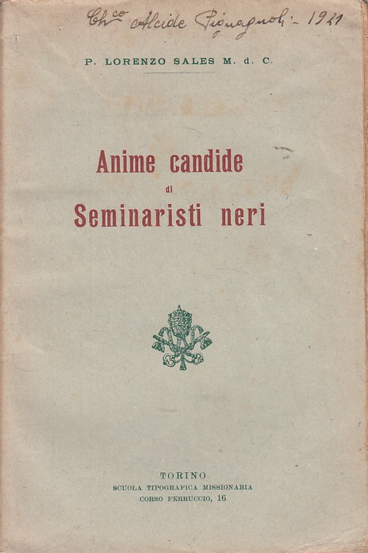LS- ANIME CANDIDE DI SEMINARISTI NERI- LORENZO SALES- TORINO--- 1921 - B - ZDS90