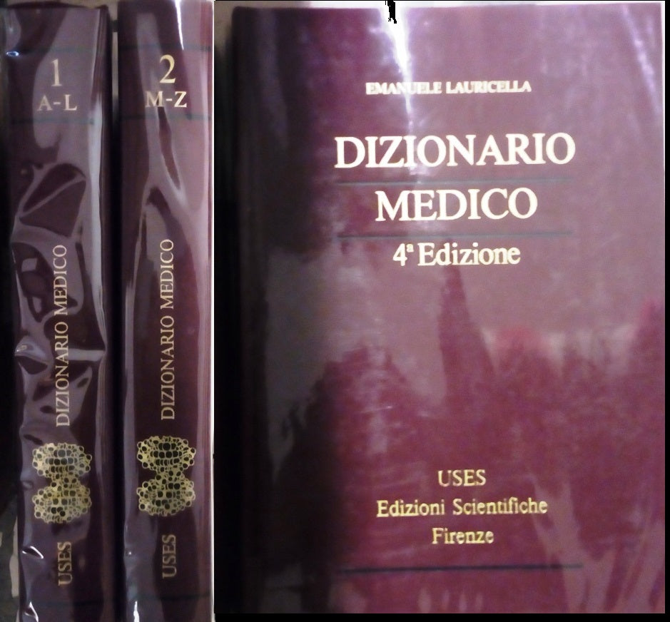 LZ- DIZIONARIO MEDICO 2 VOLUMI - LAURICELLA - USES UTET --- 1989 - CS - ZDS319