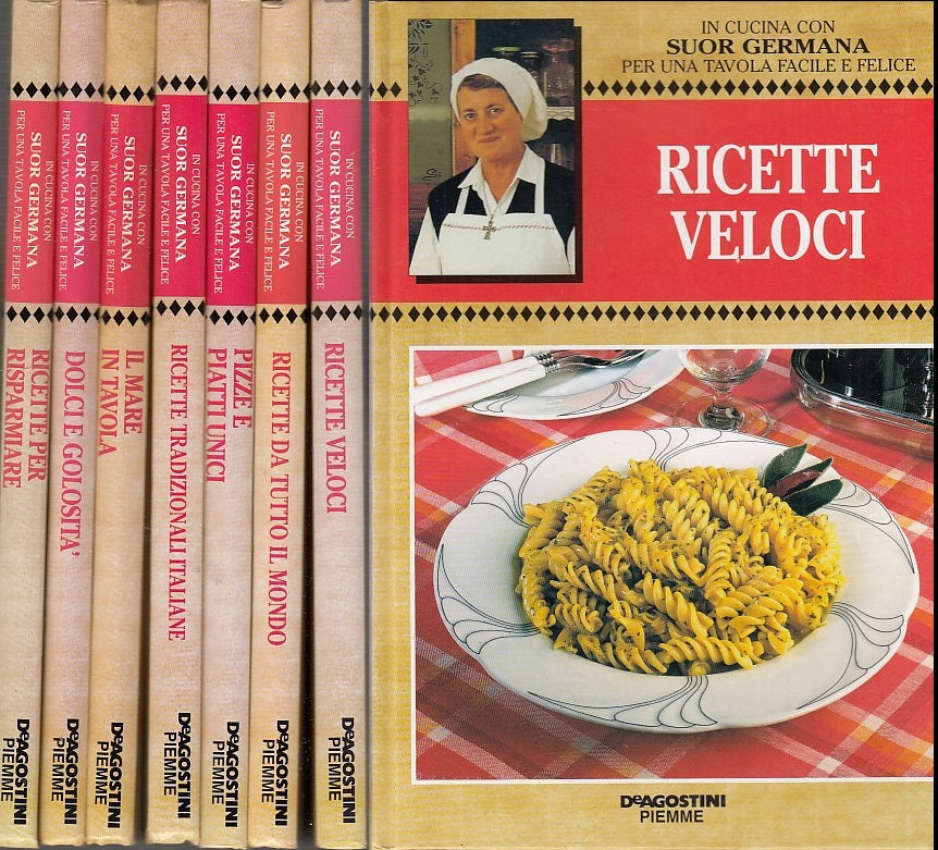 LK- IN CUCINA CON SUOR GERMANA 7 VOLUMI -- DeAGOSTINI PIEMME--- 1993- C- YDS514