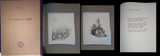 LT- DI VERDE IN VERDE LITOGRAFIE + POESIE - ALBANESE - BUSATO--- 1982- C- ZDS319