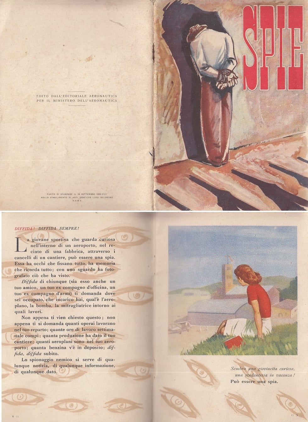 SPIE RACCONTO DI PROPAGANDA ILLUSTRATO-- AERONAUTICA--- 1939- S- XDS19