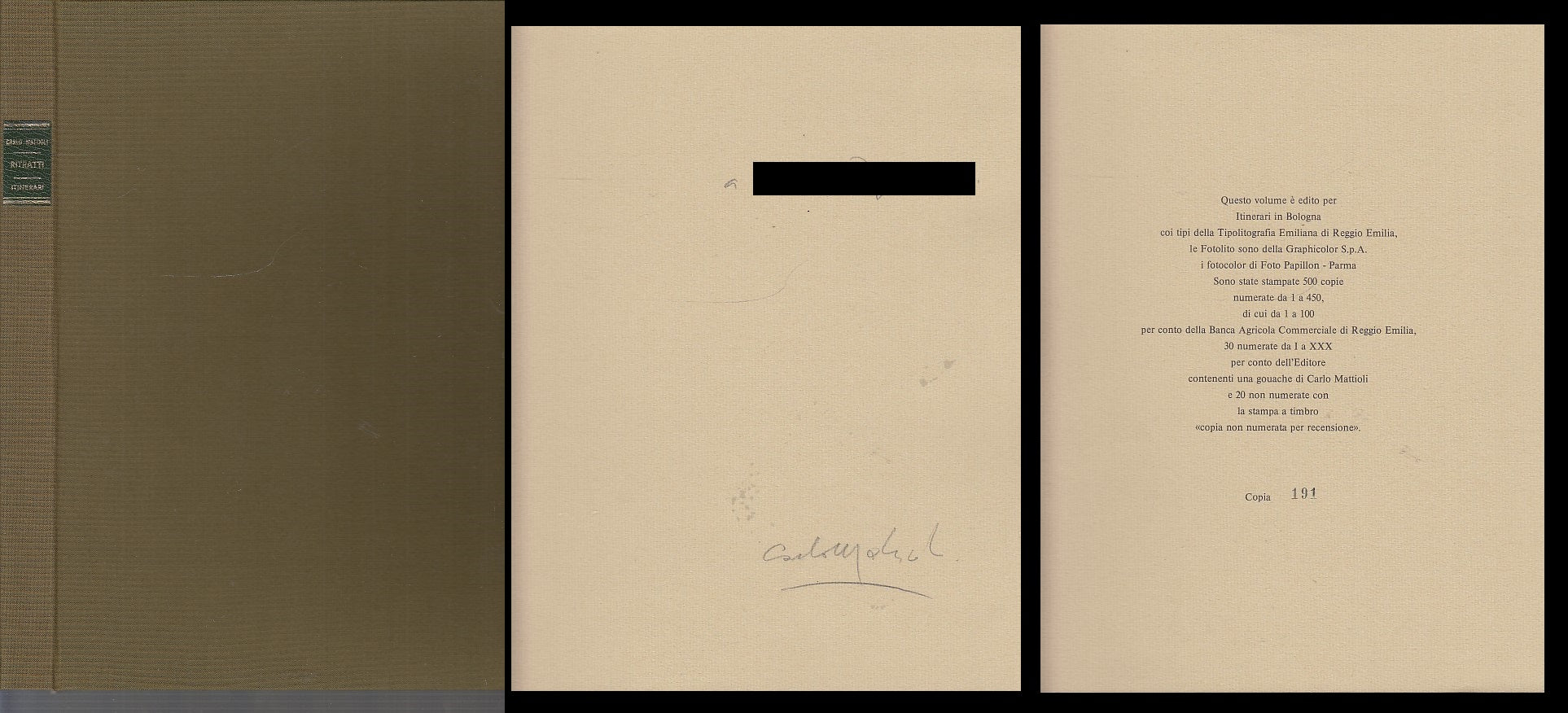 LT- RITRATTI CARLO MATTIOLI ITINERARI - ERCOLE CAMURANI ---- 1990 - C - ZDS319