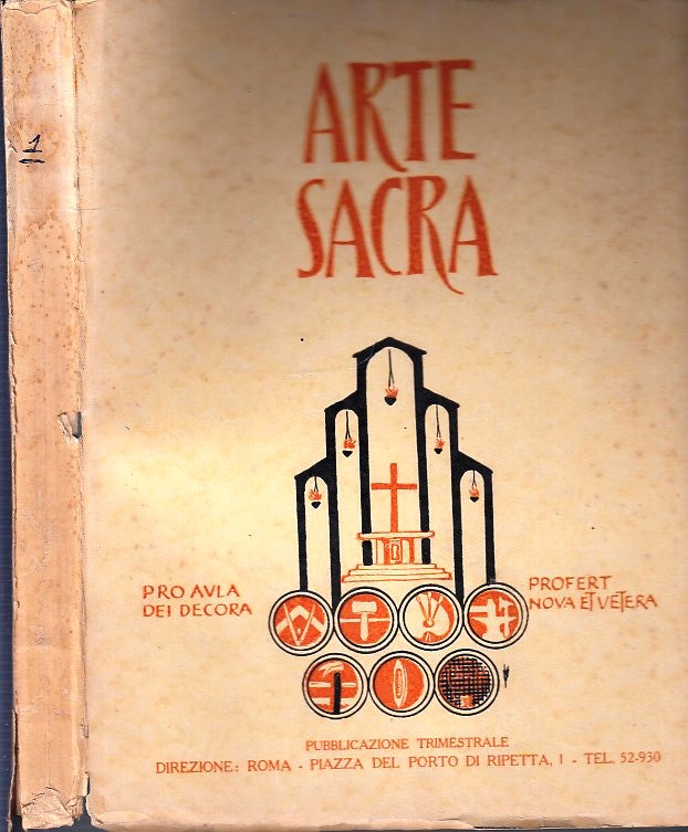 LT- RIVISTA TRIMESTRALE ARTE SACRA ANNO I N.1 ----- 1931 - B - ZDS651