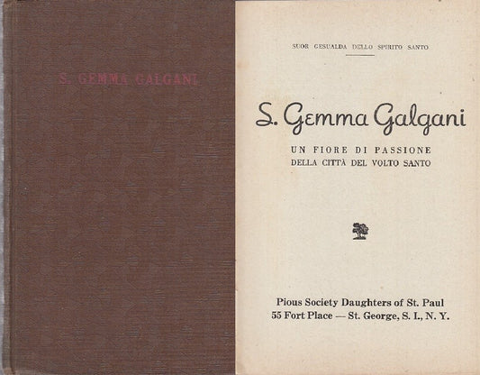 LD- S. GEMMA GALGANI- SUOR GESUALDA---- 1930- C- ZDS125