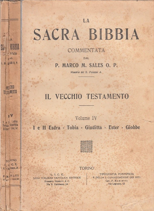 LD- LA SACRA BIBBIA VECCHIO TESTAMENTO VOL IV-- TORINO--- 1939- B- ZDS423