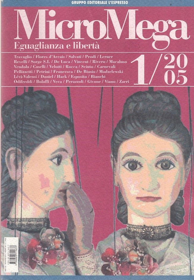 LR- RIVISTA MICROMEGA N.1 EGUAGLIANZA LIBERTA'-- L'ESPRESSO--- 2005- B- ZDS474