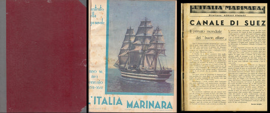 LH- L'ITALIA MARINARA ANNATA COMPLETA 12 NUMERI VOLUME- STARACE---- 1939- YDS557