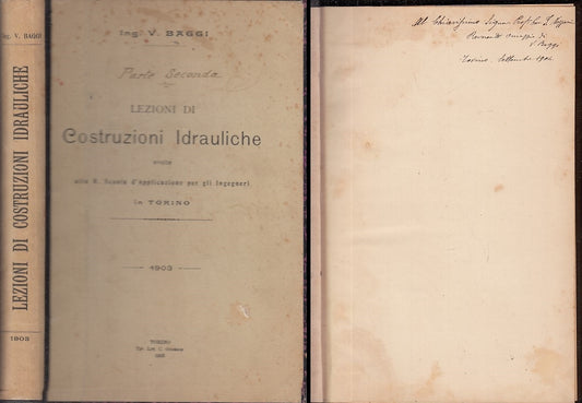 LZ- LEZIONI DI COSTRUZIONI IDRAULICHE TAVOLE- BAGGI - GIORGIS --- 1903-- XFS133