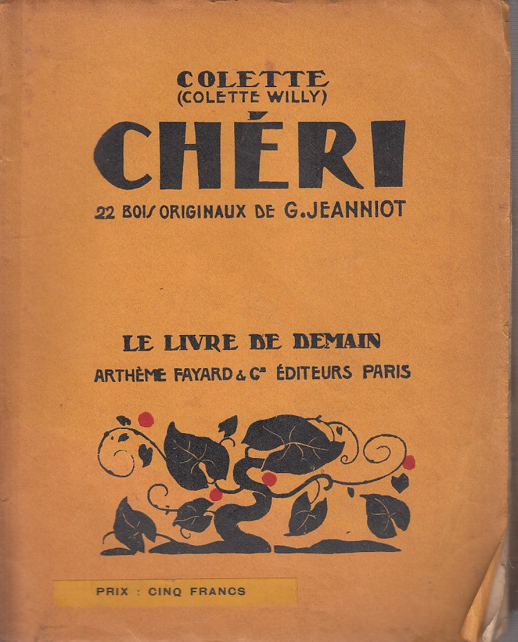 LN- CHERI- COLETTE G. JEANNIOT- ARTHEME- LE LIVRE DE DEMAIN-- 1935- B- ZDS532