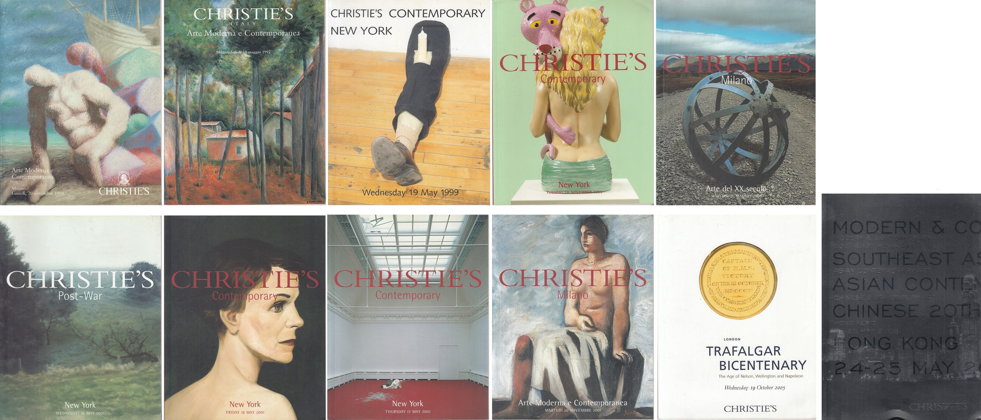 LT- CHRISTIE'S ARTE CONTEMPORANEA 11 CATALOGHI-- CHRISTIE'S--- 1995 - B - YDS999