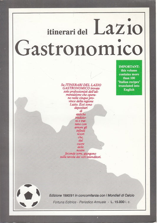 LK- ITINERARI DEL LAZIO GASTRONOMICO -- FORTUNA --- 1990 - B - ZDS202