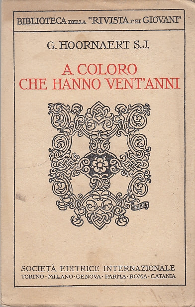 LD- A COLORO CHE HANNO VENT'ANNI - HOORNAERT - SEI --- 1933 - B - YDS583