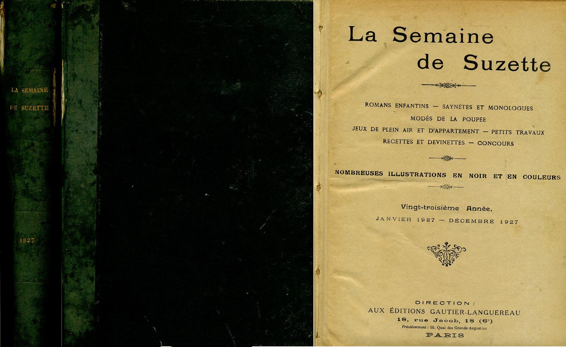 LZ- LE SEMAINE DE SUZETTE ANNATA COMPLETA RILEGATA-- GUATIER --- 1927- C- YDS609