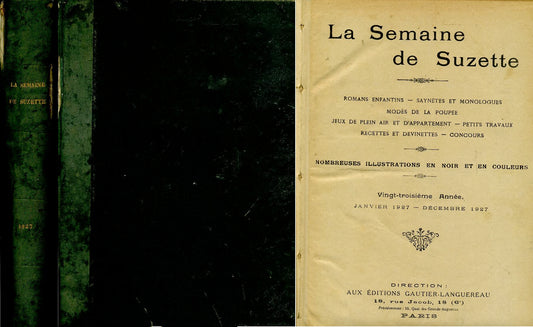 LZ- LE SEMAINE DE SUZETTE ANNATA COMPLETA RILEGATA-- GUATIER --- 1927- C- YDS609