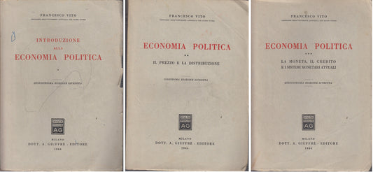 LZ- INTRODUZIONE ECONOMIA POLITICA 3 VOL. - VITO- GIUFFRE' --- 1964 - B - YDS581