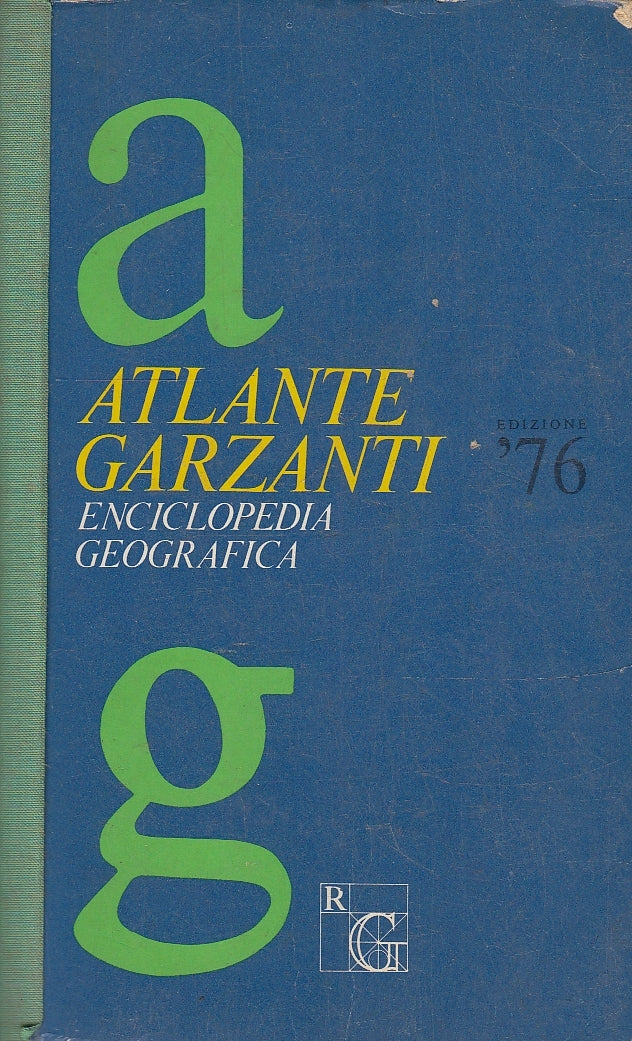 LZ- ATLANTE GARZANTI ENCICLOPEDIA GEOGRAFICA -- GARZANTI --- 1976 - B - YDS582