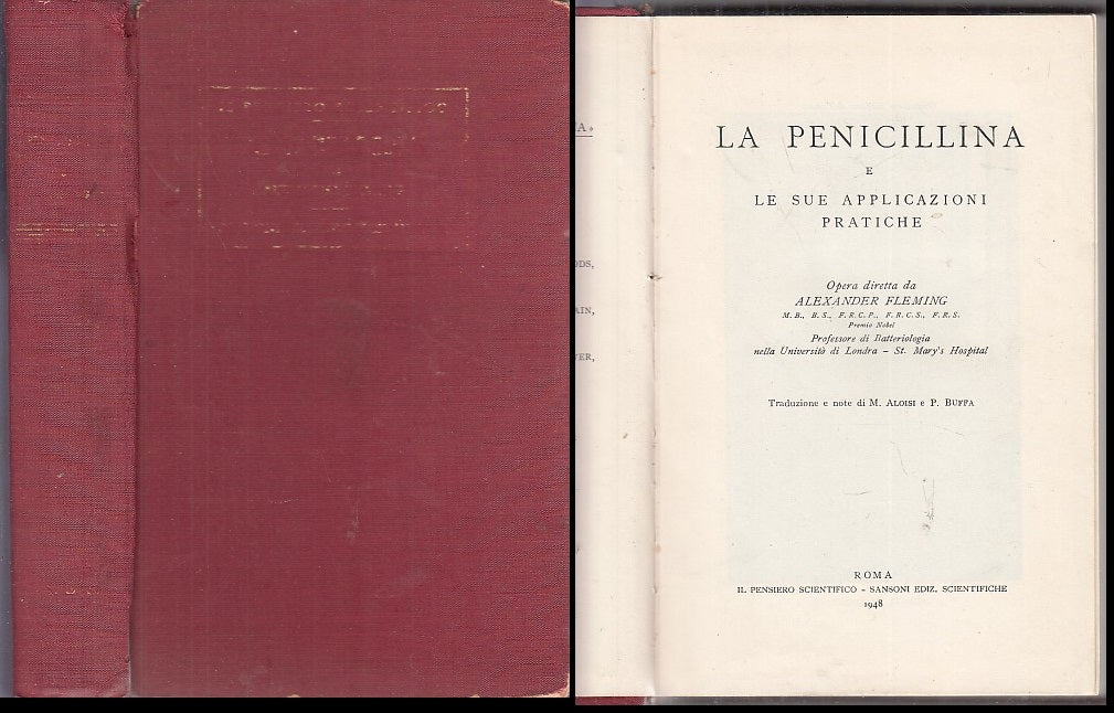 LZ- LA PENICILLINA APPLICAZIONI PRATICHE - FLEMING - SANSONI --- 1948 - C- XFS26