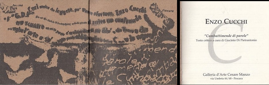 LT- ENZO CUCCHI CUMBATTIMENDE DI PAROLE -- GALLERIA D'ARTE --- 1994 - S - XFS27