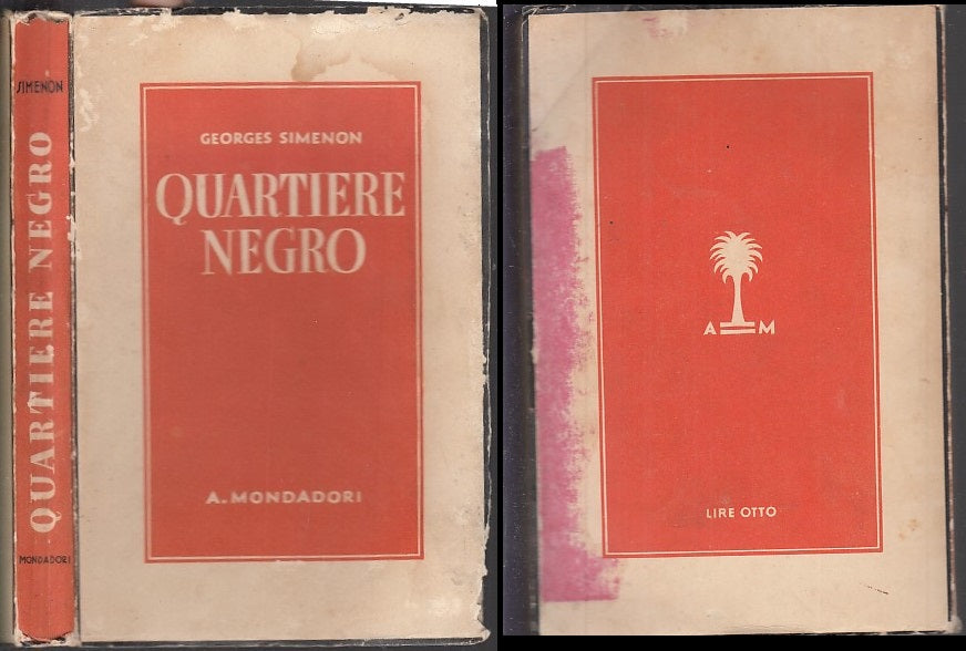 LG- QUARTIERE NEGRO XV - GEORGES SIMENON - MONDADORI --- 1937- B- XFS27