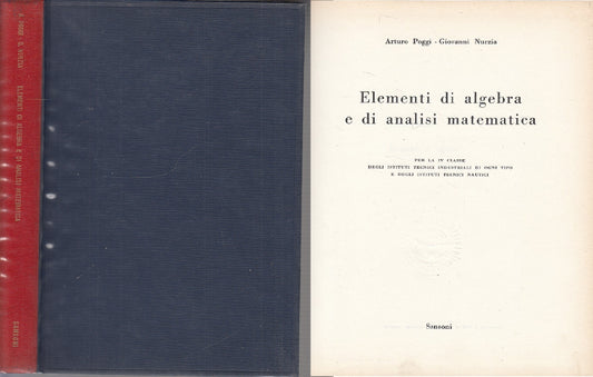 LZ- ELEMENTI DI ALGEBRA E DI ANALISI MATEMATICA-- SANSONI --- 1966 - CS - YDS586
