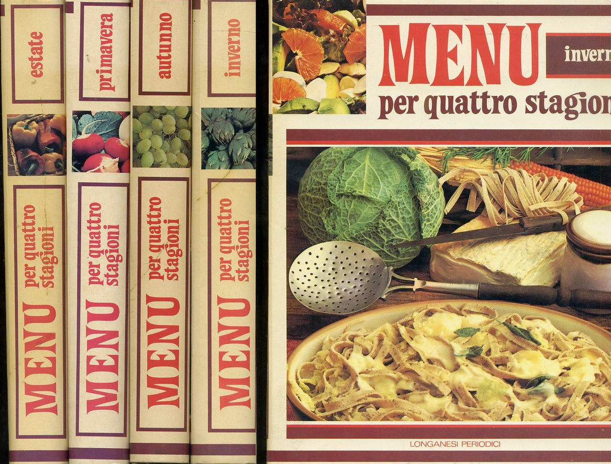 LK- MENU' PER QUATTRO STAGIONI 4 VOLUMI -- LONGANESI --- 1980 - CS - YFS999