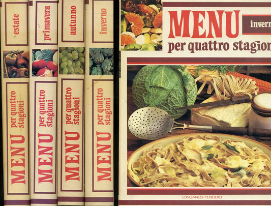 LK- MENU' PER QUATTRO STAGIONI 4 VOLUMI -- LONGANESI --- 1980 - CS - YFS999