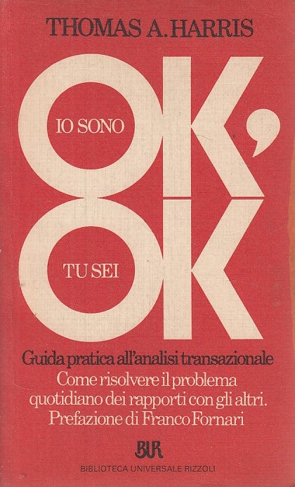LS- IO SONO OK, TU SEI OK GUIDA ANALISI - HARRIS - RIZZOLI --- 1984 - B - YFS633