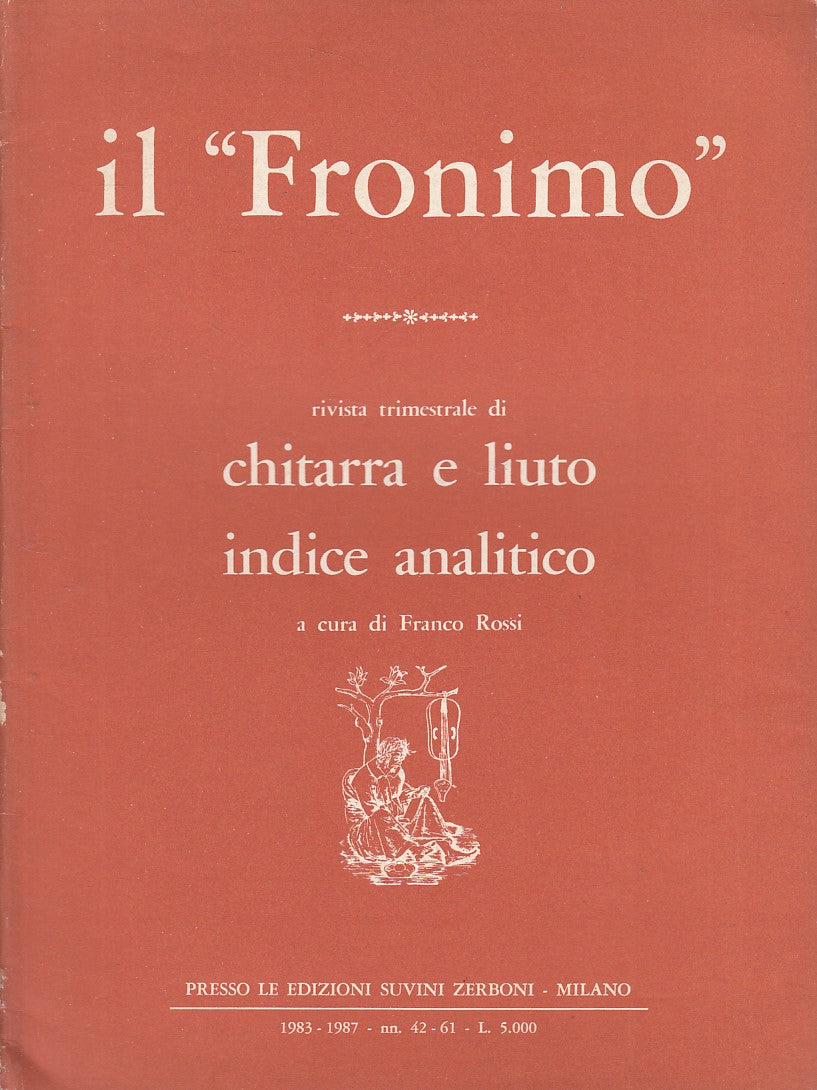 LR- RIVISTA IL FRONIMO INDICE ANALITICO 42/61 CHITARRA LIUTO----- 1988- S-ZFS384