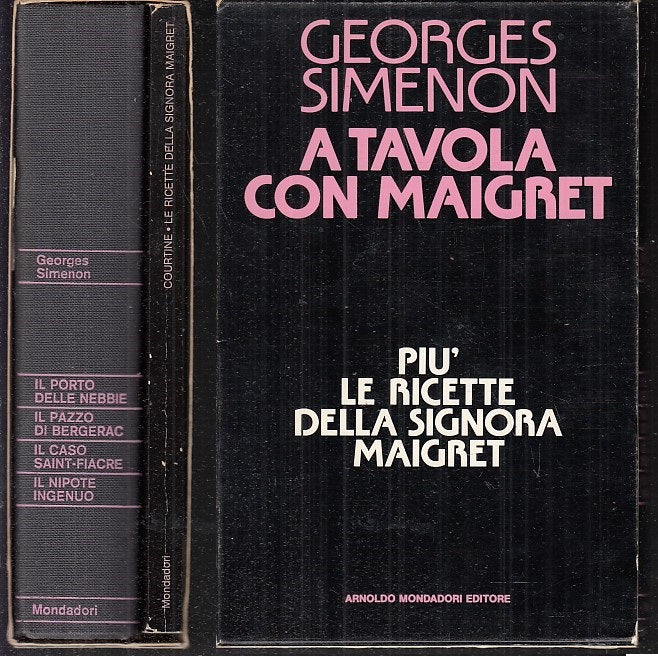 LG- A TAVOLA CON MAIGRET + RICETTE- SIMENON- MONDADORI- OMNIBUS-- 1988- C- XFS31