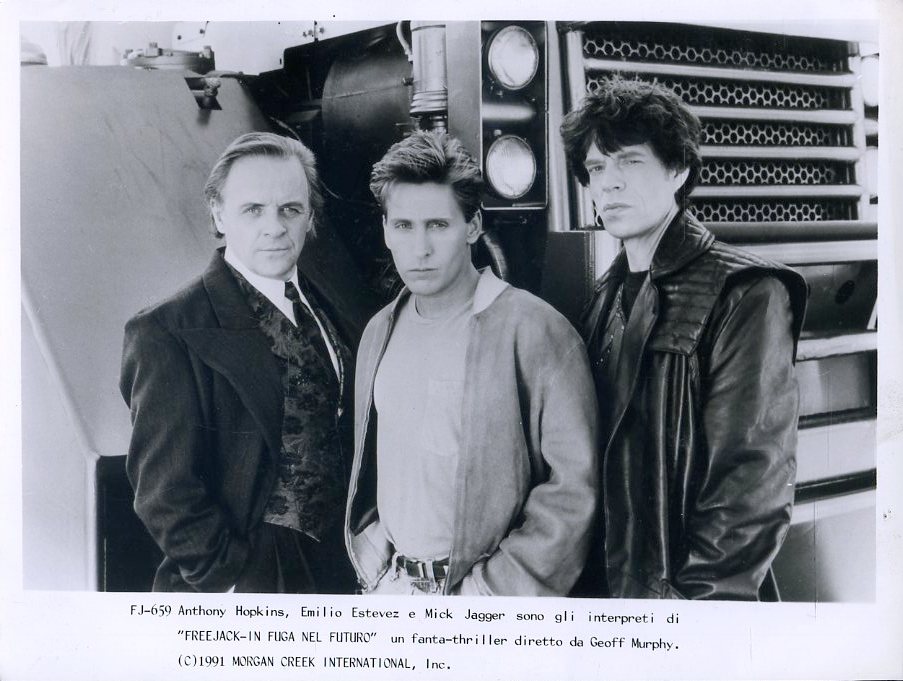 CC- FOTOGRAFIA  ANTHONY HOPKINS EMILIO ESTEVEZ MICK JAGGER FREEJACK 1991- YFS133