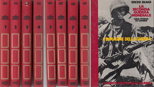 LS- LA SECONDA GUERRA MONDIALE 8 VOLUMI + CARPETTA- BIAGI- FABBRI--- 1980- C-YFS