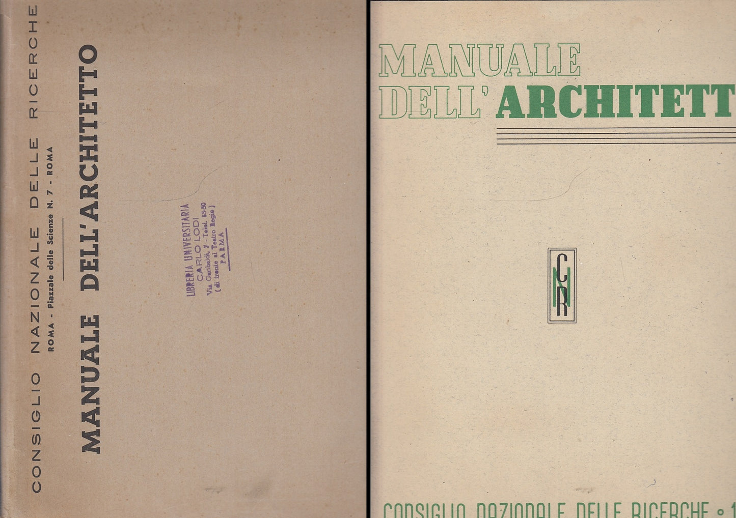 LZ- MANUALE DELL'ARCHITETTO-- CONSIGLIO NAZIONALE RICERCHE CNR--- 1953- B-YFS635
