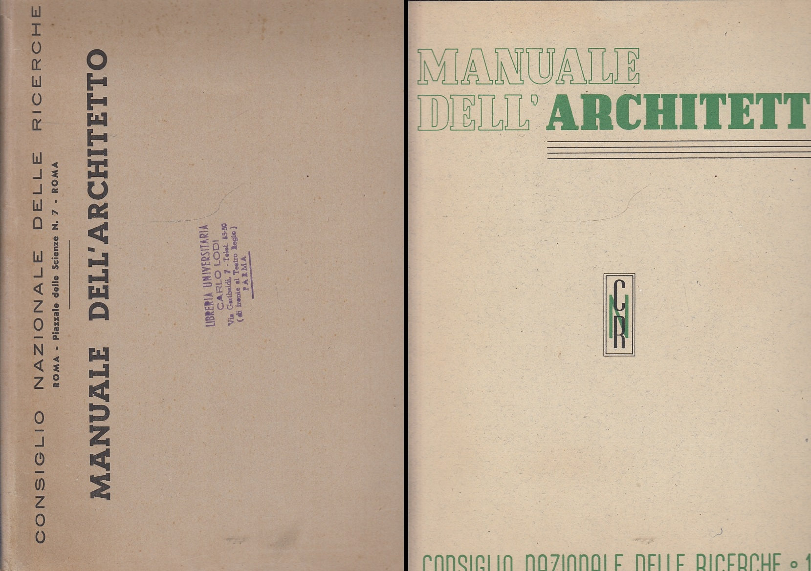 LZ- MANUALE DELL'ARCHITETTO-- CONSIGLIO NAZIONALE RICERCHE CNR--- 1953- B-YFS635