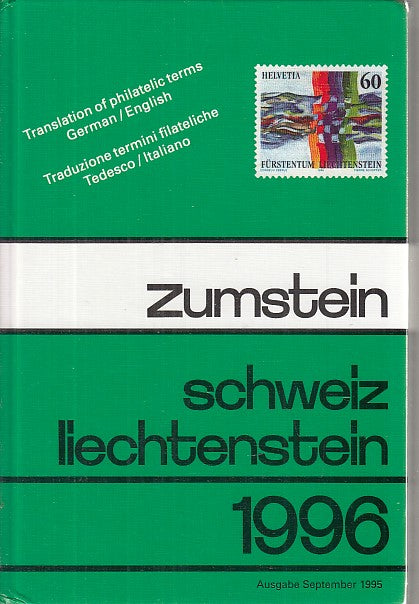 LZ- CATALOGO FRANCOBOLLI SCHWEIZ LIECHTENSTEIN -- ZUMSTEIN--- 1996- C- YFS632