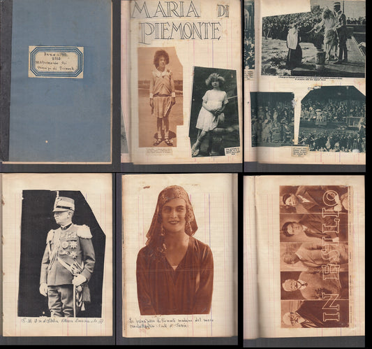LR- QUADERNO COLLAGE RIVISTE D'EPOCA PRINCIPI DI SAVOIA----- 1930 - S - YFS999