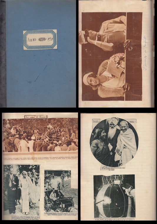 LR- QUADERNO COLLAGE RIVISTE D'EPOCA MATRIMONIO PRINCIPI ----- 1931 - S - YFS999