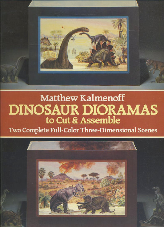 LB- DINOSAUR DIORAMAS TO CUT & ASSEMBLE - KALMENOFF - DOVER --- 1983- S- YFS637 