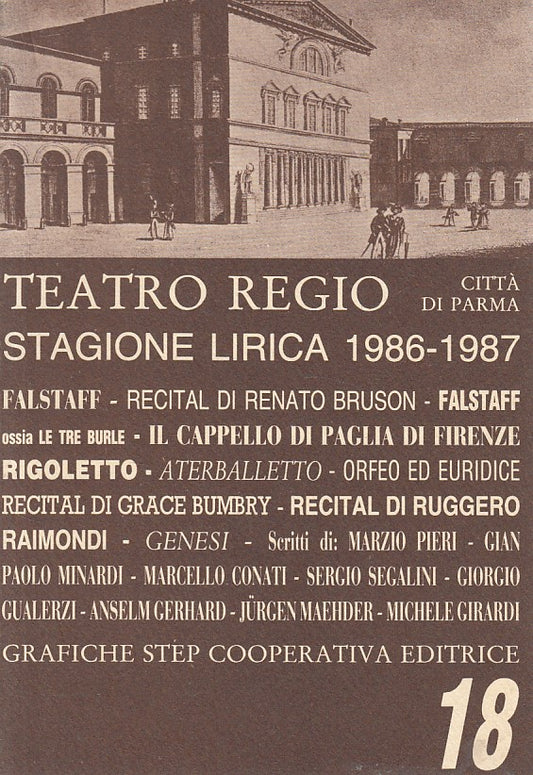 LT- TEATRO REGIO STAGIONE LIRICA 1986/87 -- PARMA --- 1987 - B - ZFS431