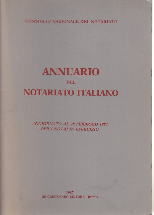 LZ- ANNUARIO DEL NOTARIATO ITALIANO -- DE CRISTOFARO --- 1987 - B - ZFS429