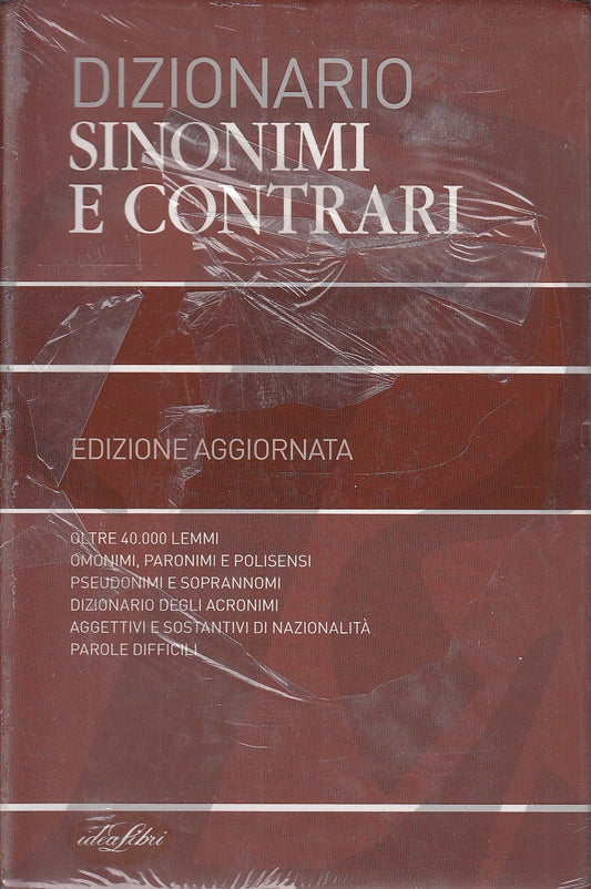 DIZIONARIO SINONIMI E CONTRARI -- IDEALIBRI --- 2001 - C - YPL46