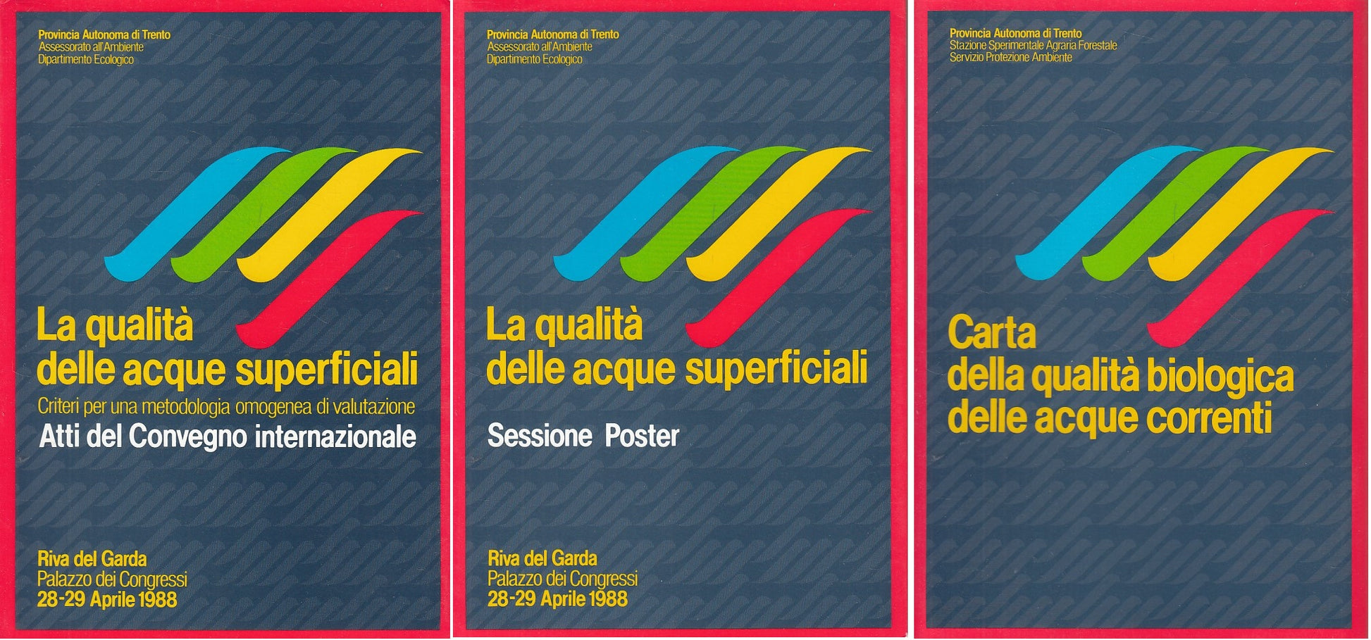 LZ- LA QUALITA' DELLE ACQUE SUPERFICIALI 3 VOL. -- TRENTO --- 1989 - B - YFS601