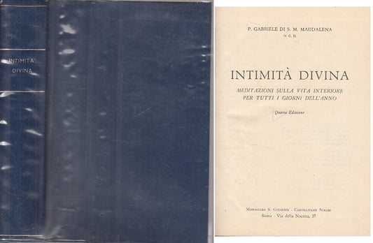 LD- INTIMITA' DIVINA MEDITAZIONI VITA INTERIORE -- ROMA --- 1957 - CS - YFS605