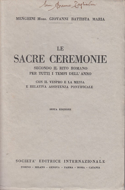 LD- LE SACRE CEREMONIE - GIOVANNI BATTISTA MARIA - SEI --- 1934 - B - YFS608