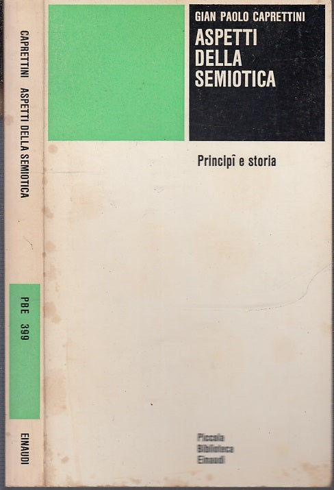 LZ- ASPETTI DELLA SEMIOTICA - CAPRETTINI - EINAUDI - PBE -- 1980 - B - XFS34