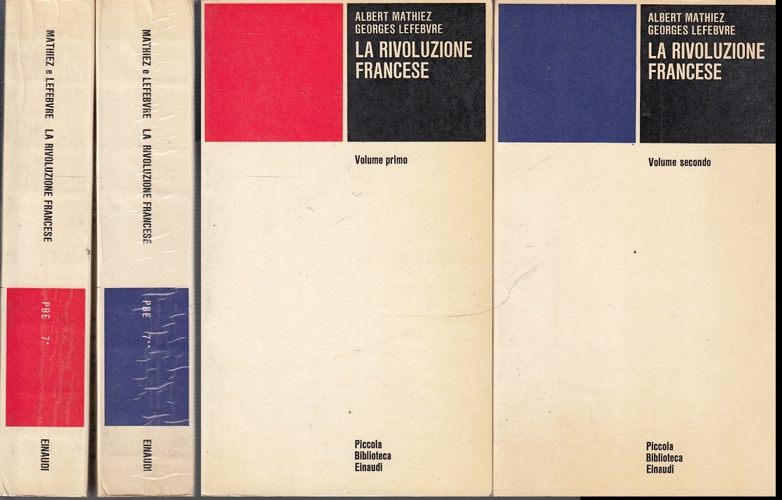LS- LA RIVOLUZIONE FRANCESE 2 VOLUMI- MATHIEZ LEFEBVRE- EINAUDI--- 1964- B-XFS34
