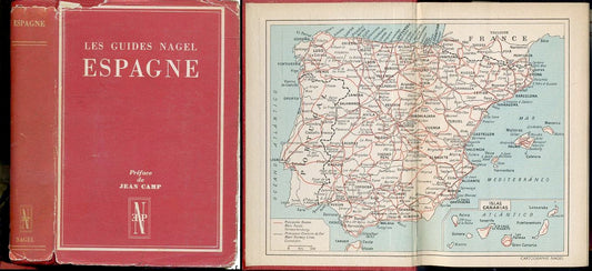 LV- GUIDA LES GUIDES NAGEL ESPAGNE PIANTE - JEAN DE CAMP- NAGEL--- 1952- B- XFS8