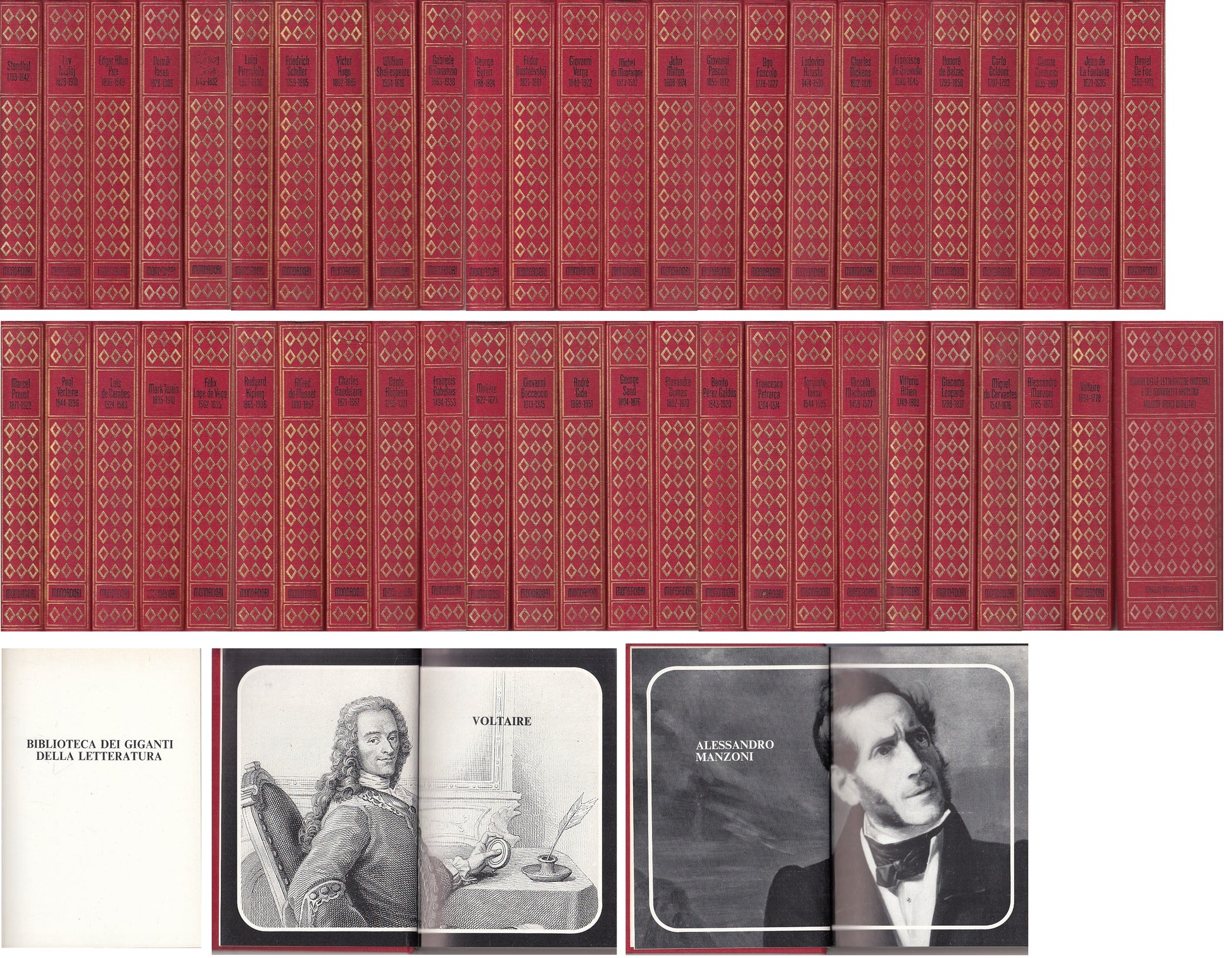 LS- BIBLIOTECA GIGANTI DELLA LETTERATURA 50 VOL.-- MONDADORI--- 1977- C - YFS999