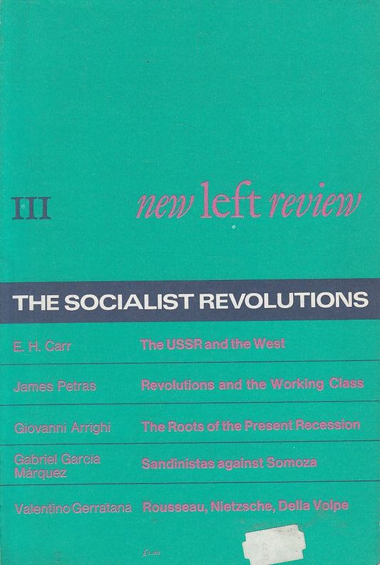 LZ- NEW LEFT REVIEW III SOCIALIST REVOLUTIONS -- ANDERSON --- 1978 - B - ZFS603