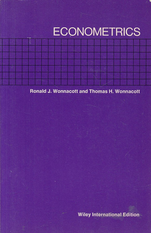 LZ- ECONOMETRICS ENGLISH - WONNACOTT - WILEY INTERNATIONAL --- 1970 - B - ZFS603