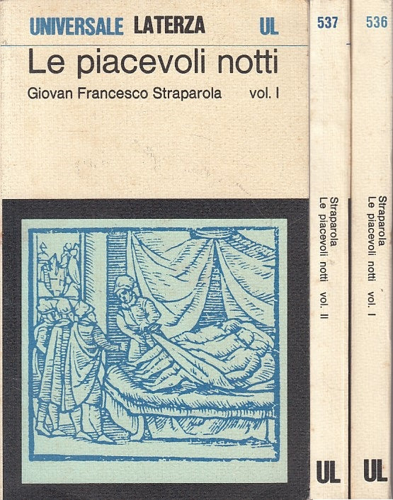 LN- LE PIACEVOLI NOTTI 2 VOLUMI - STRAPAROLA - LATERZA --- 1979 - B - ZFS55